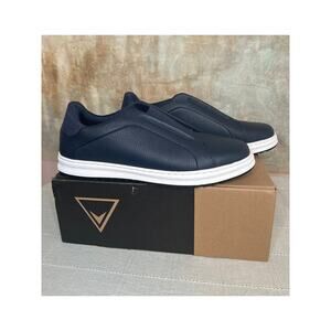 Vance Co Matteo Men's Navy Faux Leather Slip On Sneaker Comfort Foam Size 13 M